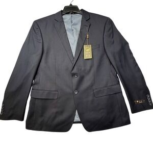 P+L Slim Fit Navy Blue Blazer Mens 44S 38W Sport Coat Two‎ Button new with tag